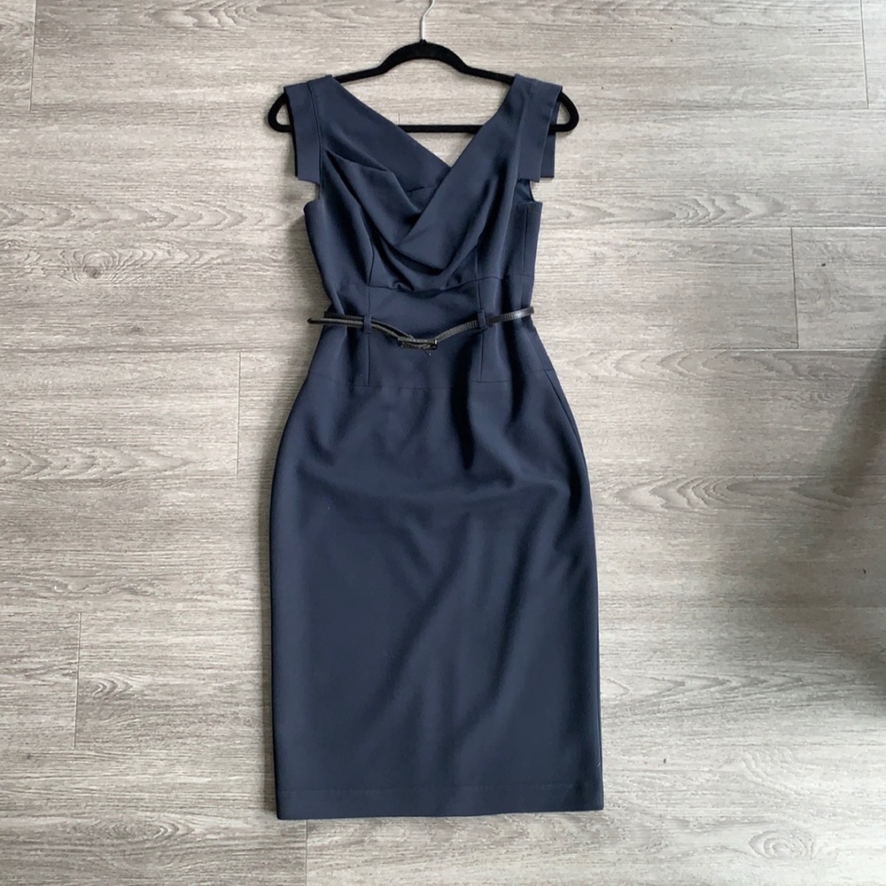 Black Halo Jackie O dress! Navy with belt